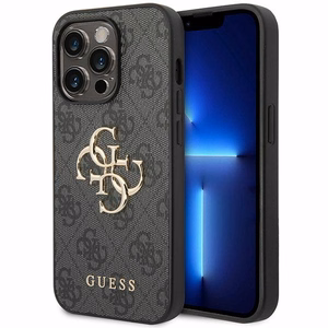 Guess 4G Big Metal Logo Suojakuori iPhone 15 Pro Max:lle - harmaa