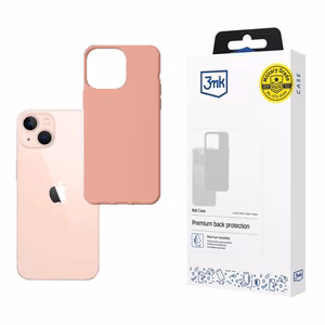 Kotelo iPhone 14:lle 3mk Matt Case -sarjasta - vaaleanpunainen