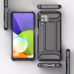 Hybrid Armor Case Kova kestävä suojus Samsung Galaxy A22 4G silver