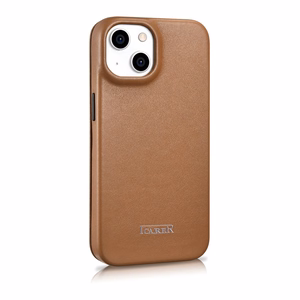 iCarer CE Premium Nahka Folio Case iPhone 14 Plus Magneettinen Flip Nahka Folio Case MagSafe Brown (WMI14220715-BN)