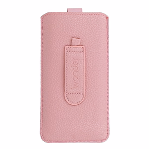 WONDER Deko Pouch Suojakuori (Koko L) iPhone 13 Mini/12 Mini/SE 2020/2022/7/8:lle vaaleanpunainen