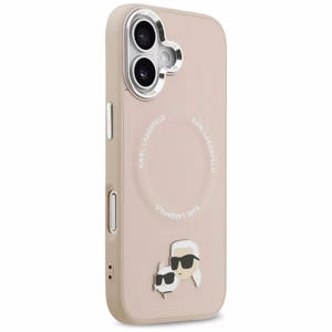Karl Lagerfeld Karl & Choupette Pins MagSafe -kuori iPhone 17 Pro - pinkki