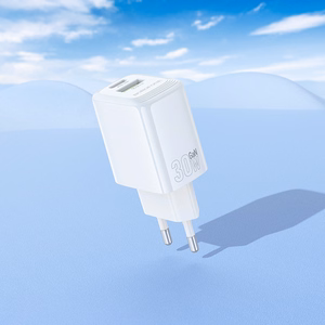 Borofone Wall charger BN29 Fuente - USB + Type C - QC 3.0 PD 30W white