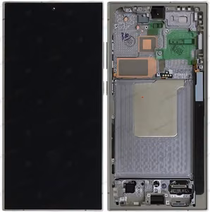 LCD-näyttö Samsung S928 S24 Ultra kosketusnäytöllä ja kehyksellä Titanium Grey/Orange/Violet alkuperäinen (käytetty Grade A)