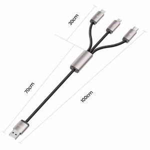 Tech-Protect UltraBoost 3in1 USB-A - Lightning / USB-C / micro USB 3.5A kaapeli 1m - harmaa