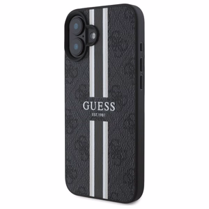 Guess 4G Printed Stripes MagSafe Suojakuori iPhone 16:lle - musta