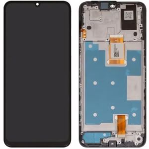 Alkuperäinen mustalla kehyksellä varustettu Huawei Honor X7a -näyttömoduuli kosketuspaneelilla (ORG)