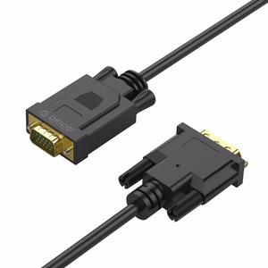 Orico XD-DITV DVI 24+1–VGA, Full HD-kaapeli, 5 m – musta