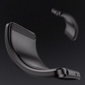Carbon Case suojakuori Realme 10 5G / Realme 9i 5G:lle joustava silikoninen hiilikuitukuori musta