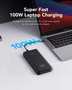Ulkoinen akku Veger T100 (W2032C-100) PD QC3.0 5A 100W 20000 mAh musta