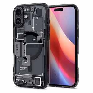 Spigen Ultra Hybrid MagSafe Zero One iPhone 16 - tummanharmaa