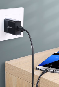 Ugreen US184 20882 USB-A 3.0 / USB-C 3A -kaapeli 1 m - musta