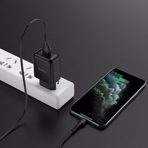 Phone charger Hoco USB A 2A 10W + cable USB A to Lightning N2 black