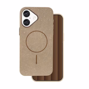 Glitter ohut magneettinen suojakuori iPhone 16e / 17e ruskea
