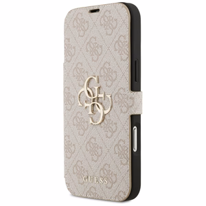 Guess Book 4G Metal Logo -suojakuori iPhone 17 Pro Max - pinkki