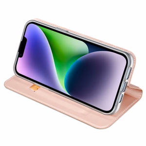 Dux Ducis Skin Pro -lompakkokuori iPhone 15 Plus:lle - vaaleanpunainen