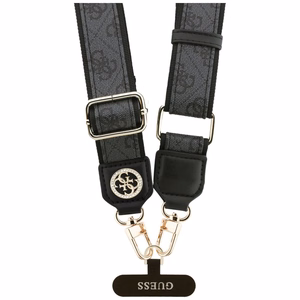 GUESS yleishihna GUUCNP4DGMK (4G PU -hihna, kiinnitin, Strass-metallilogo) musta