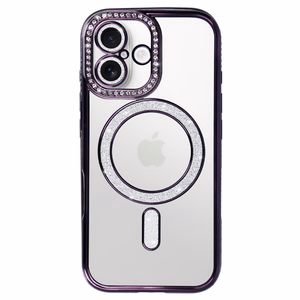 Bling MagSafe Suojakuori iPhone 17:lle violetti
