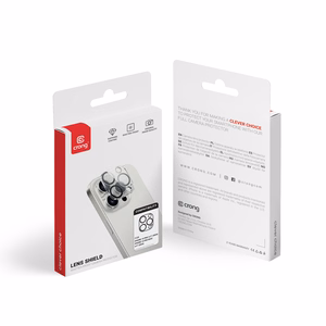 Crong Lens Shield kameran linssien lasisuoja iPhone 16 Pro / 16 Pro Max / 15 Pro / 15 Pro Max -laitteelle