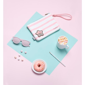 Pusheen Rose Collection -kosmetiikkalaukku, 23 × 16,5 × 2,5 cm