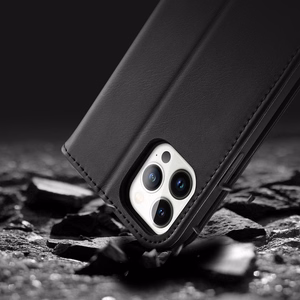 Dux Ducis Hivo Nahka Flip Cover Aidon nahan lompakko korteille ja asiakirjoille iPhone 14 Pro Ruskea