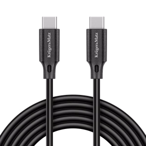 Kruger&Matz Basic USB-C–USB-C-kaapeli, 100 W, 1 m