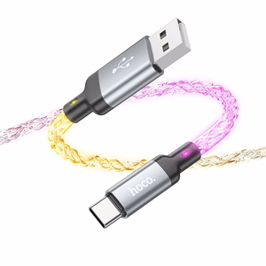 Hoco USB-A - USB-C -kaapeli 3A 1 m U112 - harmaa