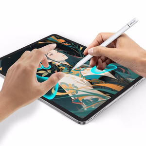 Acefast V3 kapasitiivinen stylus iPad langattomalla latauksella ja 2 vaihtokärjellä - valkoinen