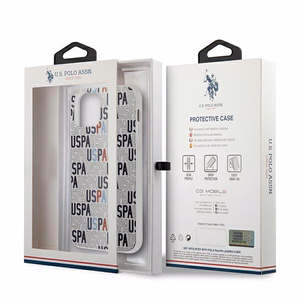 US Polo USHCP12MPCUSPA6 Logo Mania Collection suojakuori laitteelle iPhone 12 / 12 Pro 6.1", valkoinen