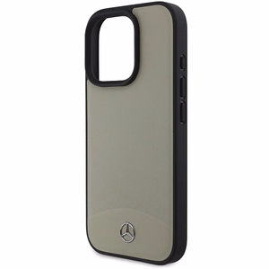 Mercedes MB Textured and Plain Nahkainen MagSafe Suojakuori iPhone 16 Pro Max:lle - Beige