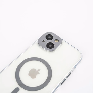 Moshi iGlaze MagSafe suojakuori iPhone 15 -laitteelle, läpinäkyvä Meteorite Gray -yksityiskohdilla