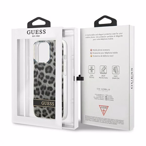 Guess GUHCP13LHSLEOK iPhone 13 Pro / 13 6.1" harmaa/harmaa kovakotelo Leopardi