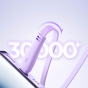 Joyroom Colorful Series S-A40 sisäänvedettävä kaapeli 3in1 USB-A - USB-C / Lightning / Micro USB 1m - violetti