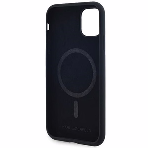 Karl Lagerfeld Silikoninen Karl&Choupette MagSafe Suojakuori iPhone 11 / Xr:lle - musta