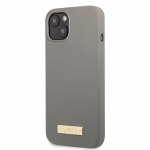 Guess GUHMP13SSPLG iPhone 13 mini 5.4" harmaa/harmaa kova Suojakuori Silicone Logo Plate MagSafe