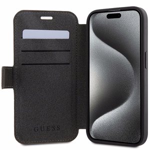 Guess 4G Metal Logo suojakuori iPhone 15 Pro:lle - ruskea