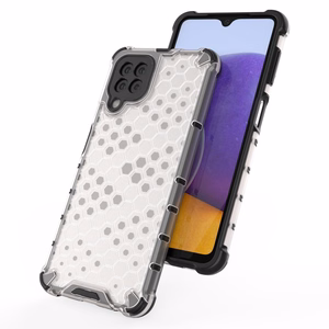 Honeycomb Asia panssari kansi TPU puskuri Samsung Galaxy A22 4G musta