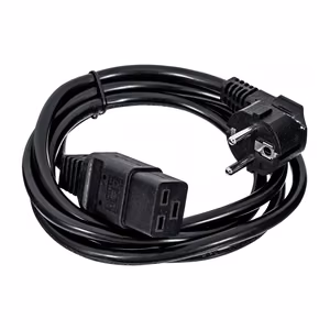 Gembird Type F/C19 1.8m black power cable, plug type F to C19 coupler