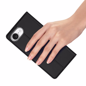 DUX DUCIS SKIN PRO lompakkosuojakuori iPhone 16e:lle - musta