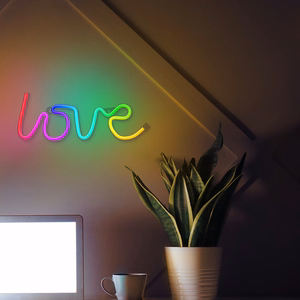 Neon LED RGB LOVE FLRN01 + kaukosäädin Forever Light