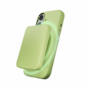 Pure Icon Mag Pro nestesilikoninen suojakuori iPhone 17, MagSafe-yhteensopiva, kamerasuojalla ja alumiinipainikkeilla - vihreä