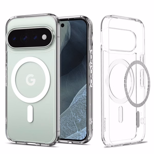 Spigen Ultra Hybrid Mag MagSafe -suojakuori Google Pixel 11 Pro -mallille, läpinäkyvä / valkoinen