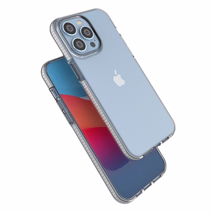Spring Case kotelo iPhone 14 Pro Max silikoni suojus kehys musta