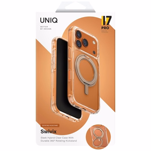 Uniq Swivix pyörivä jalusta 360 Suojakuori iPhone 17 Pro:lle - kultainen