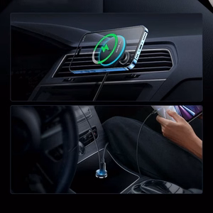 Baseus CW01 magneettinen autopuhelinkiinnike ilmanvaihtoristikolle autolatuurilla USB-C 15W + 25W (musta)