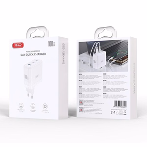 XO seinälaturi CE35 PD 100 W 2x USB-C 1x USB valkoinen