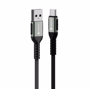 Kaapeli USB A - USB C Forcell F-Energy QC4.0 3A 66W Cafule 0,25 m C256 musta