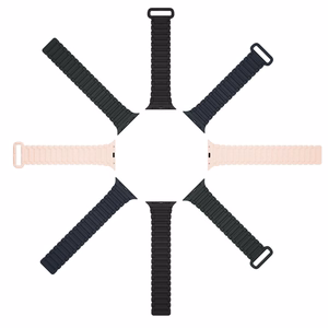 Dux Ducis hihna (Armor versio) Apple Watch SE hihna, 9, 8, 7, 6, 5, 4, 3, 2, 1 (41, 40, 38 mm) silikoni magneettinauha rannekoru sininen