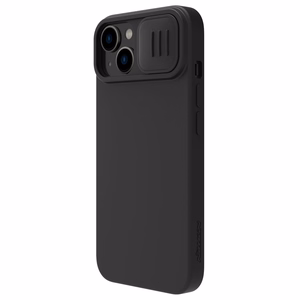 Nillkin CamShield magneettinen silikoni kotelo iPhone 14 Plus magneettinen MagSafe suojus kameran suojuksella Musta