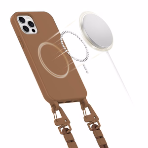 Tech-Protect MagNecklace MagSafe Suojakuori iPhone 12 / 12 Pro:lle - ruskea